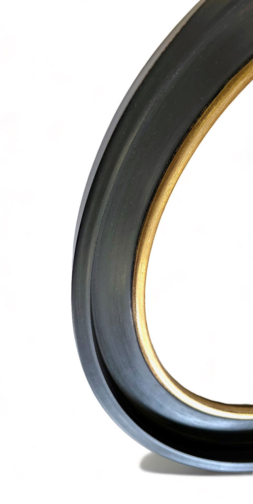 Noir filet intérieur or